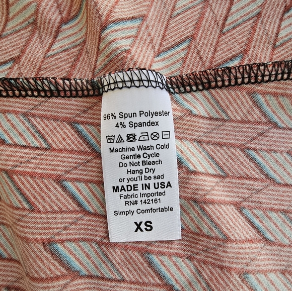 NWT Lularoe Multicolored Azure High- Low Knee  Lenght Skirt, Size XS - Picture 7 of 7